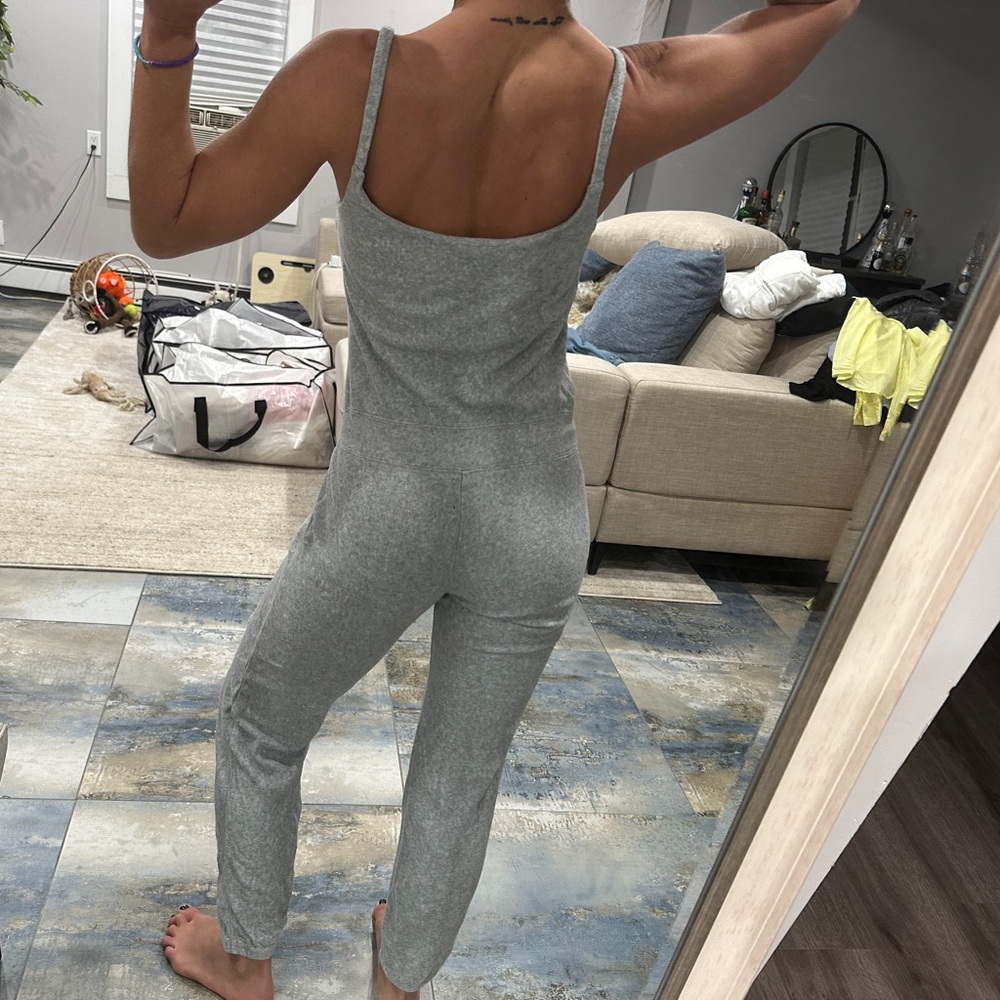 Juicy Couture French Terry Long Jumpsuit Gray - Picture 4 of 5